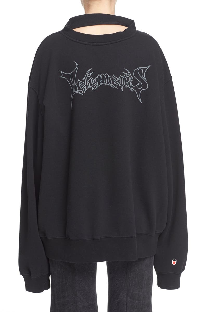 VETEMENTS Reversible Double Crewneck Sweatshirt, Alternate, color, 