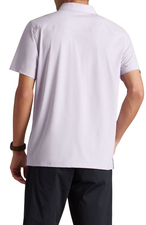 Rhone Momentum Quarter Zip Polo In Lavender Dusk