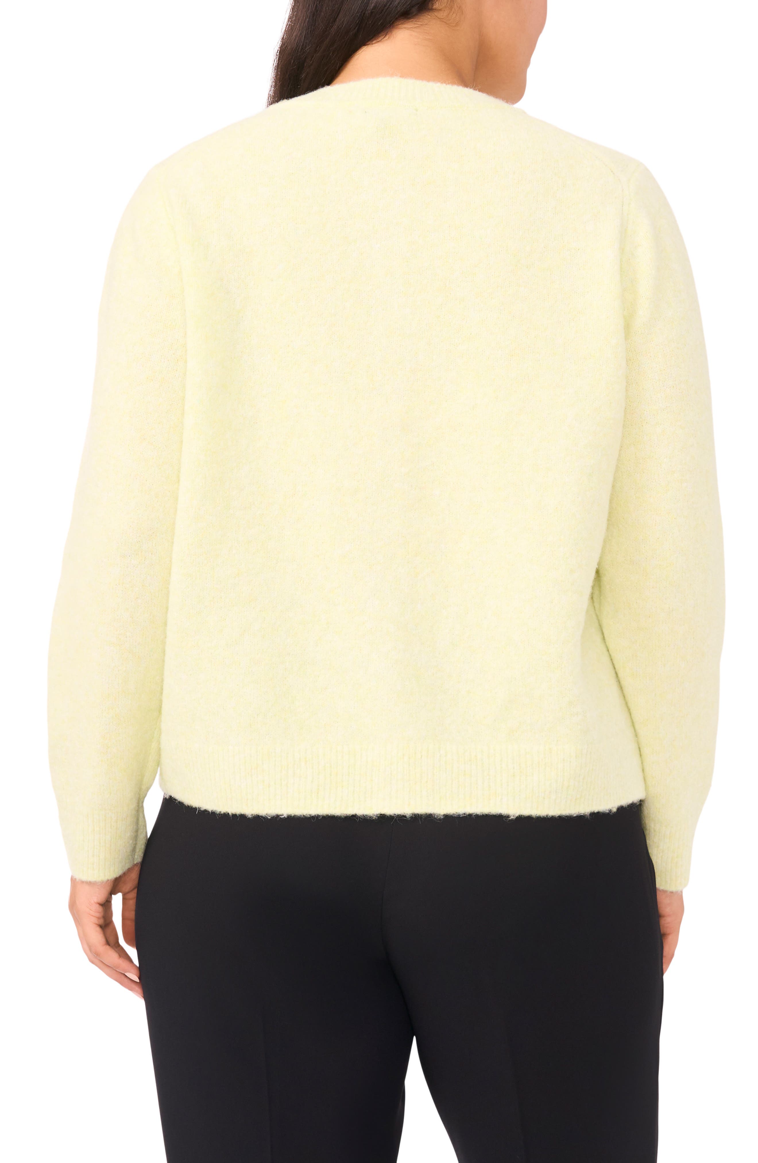Fuzzy Crewneck Cardigan - image 2