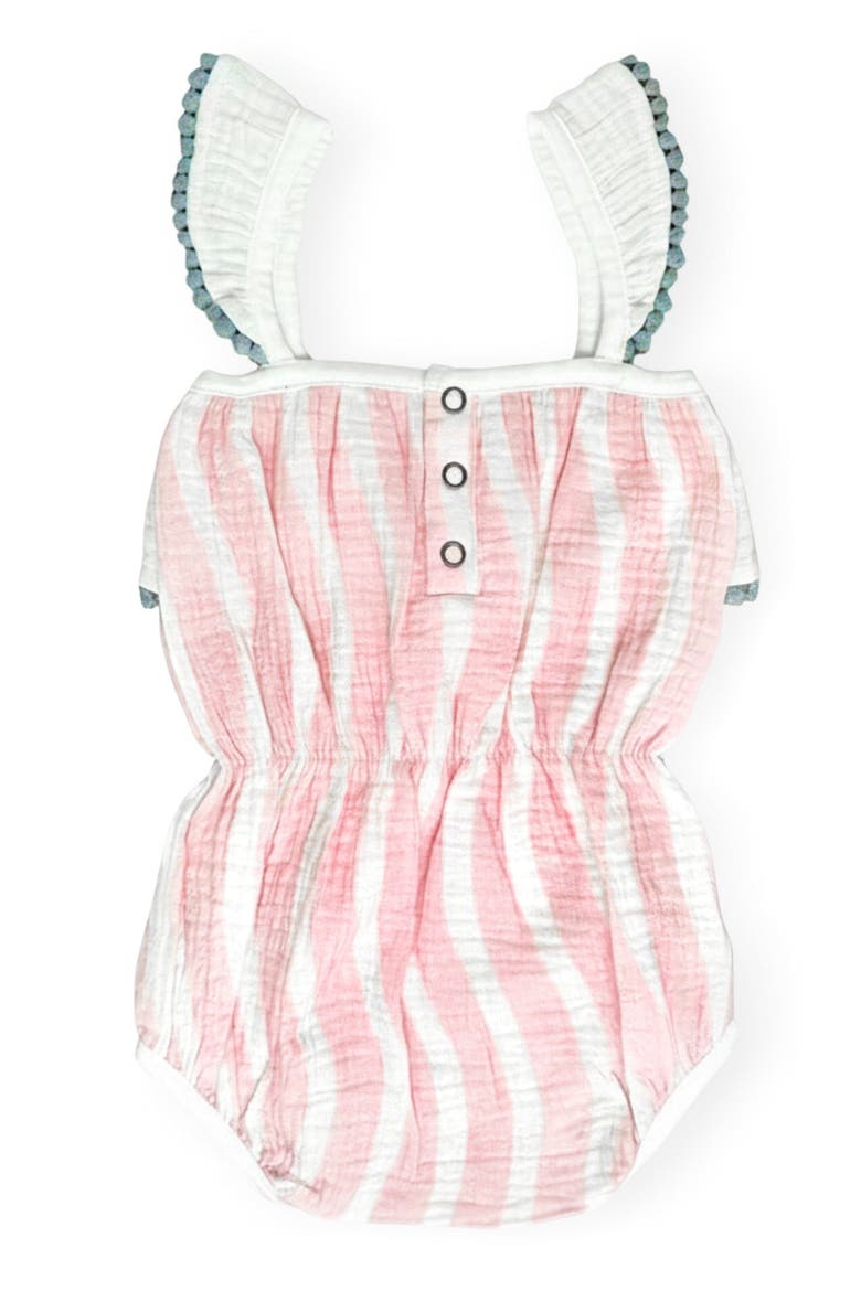 Willa Cotton Bubble Romper, Alternate, color, Pink Stripe