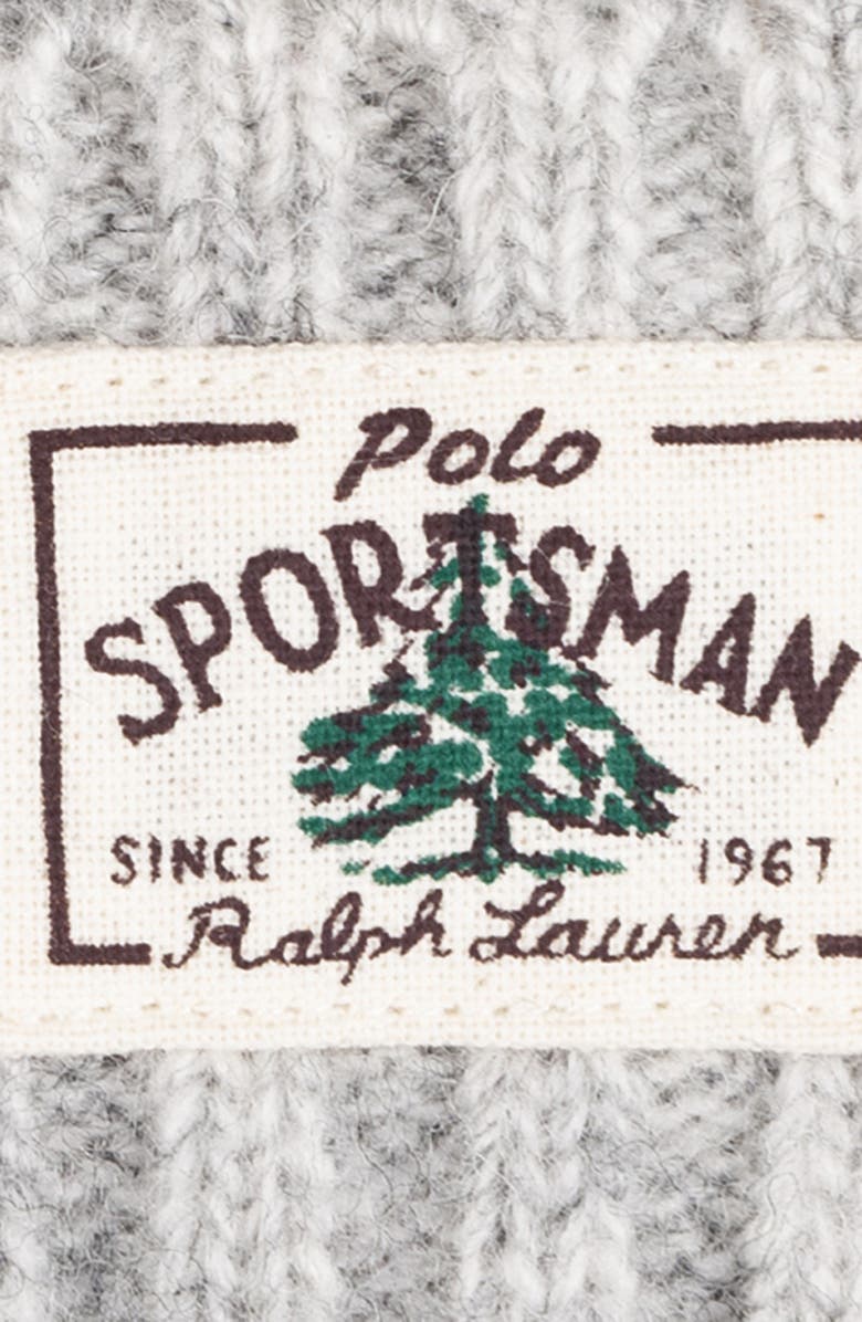 Polo Ralph Lauren Northwest Passage Patch Beanie, Alternate, color, Andover Heather