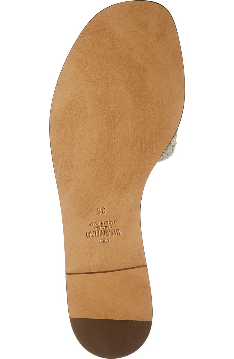 Valentino Garavani CROCHET VLOGO SLIDE SANDAL, Alternate, color,