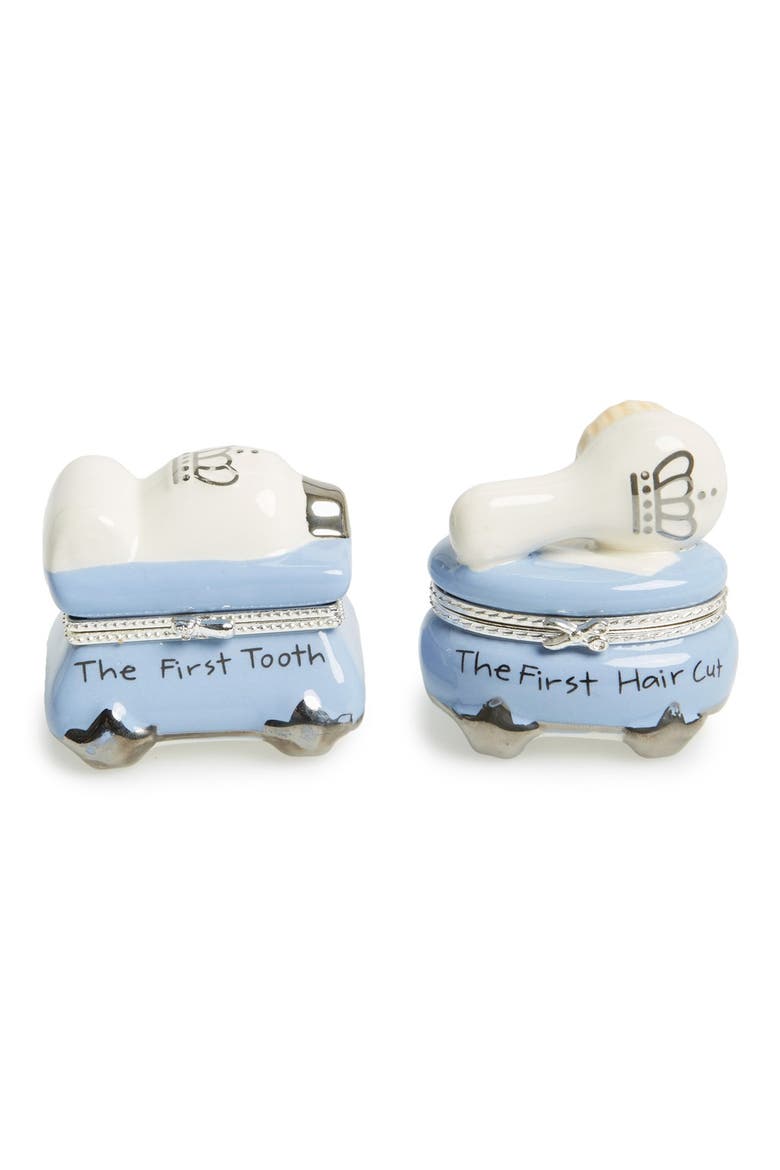 'Prince' First Tooth & Curl Treasure Box Set, Main, color, BLUE