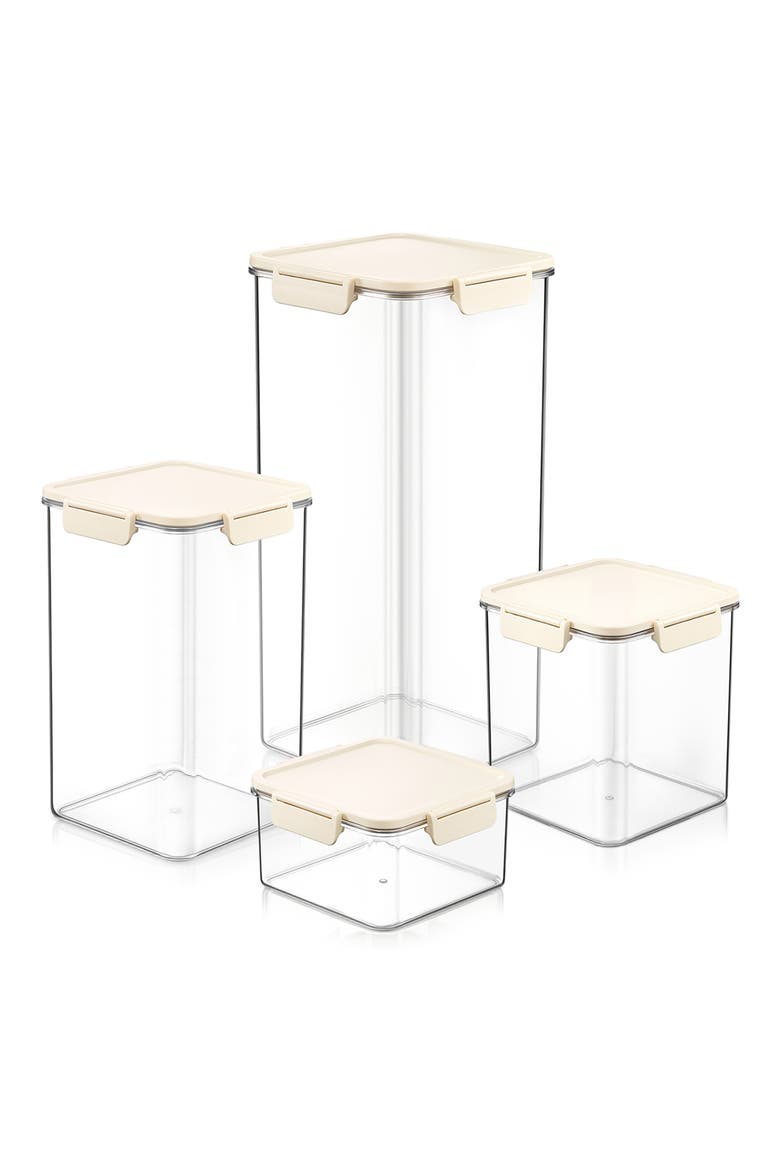 4-Piece Airtight Food Storage Container Set, Main, color, NO COLOR