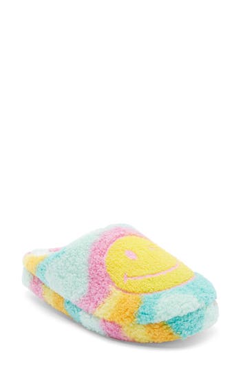 Joe Boxer Faux Fur Clog Slipper In Gold