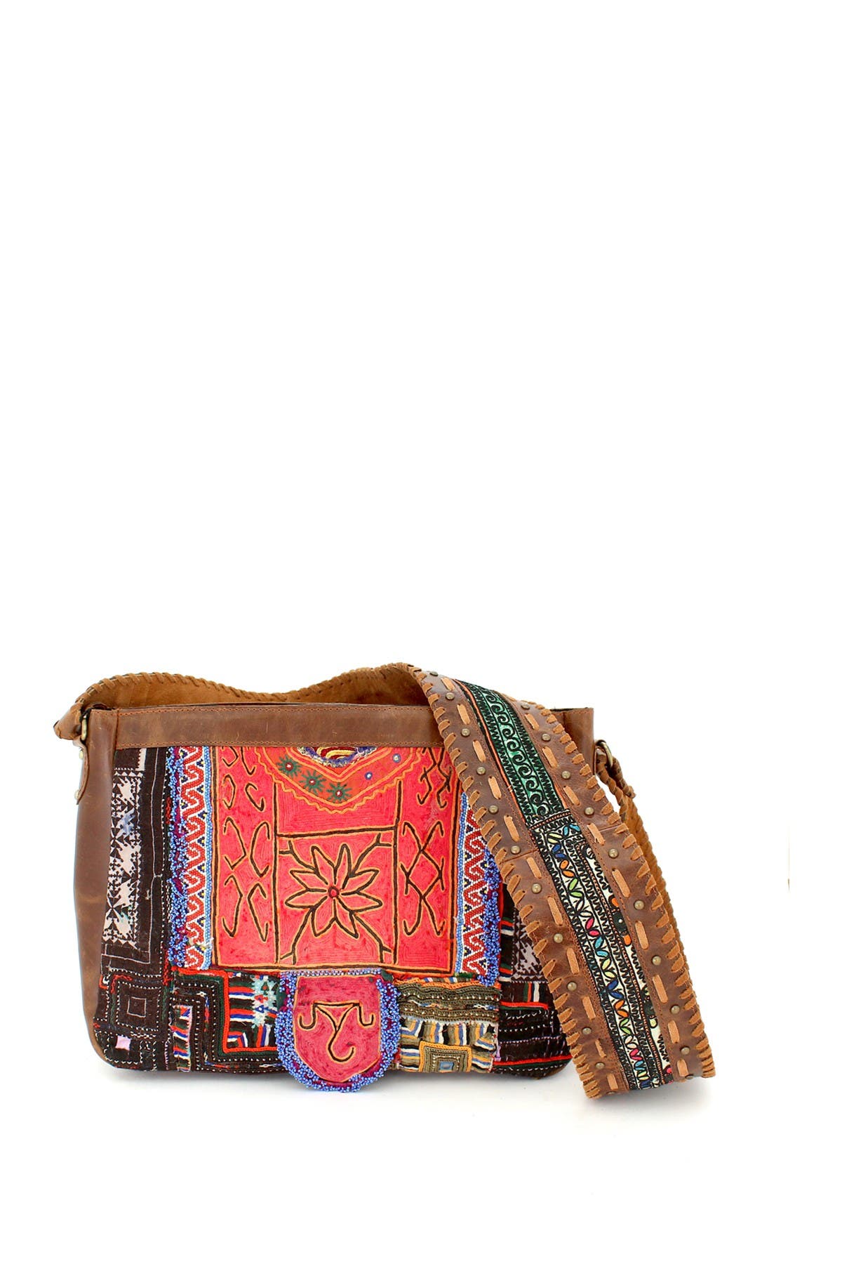 VINTAGE ADDICTION Wide Decorative Strap Leather & Vintage Crossbody Bag ...