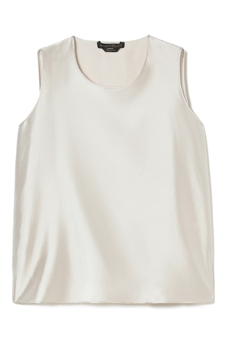 Foggia Sleeveless Silk & Cotton Shell, Alternate, color, SAND