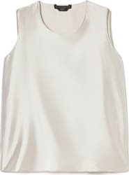 Marina Rinaldi Foggia Sleeveless Silk & Cotton Shell