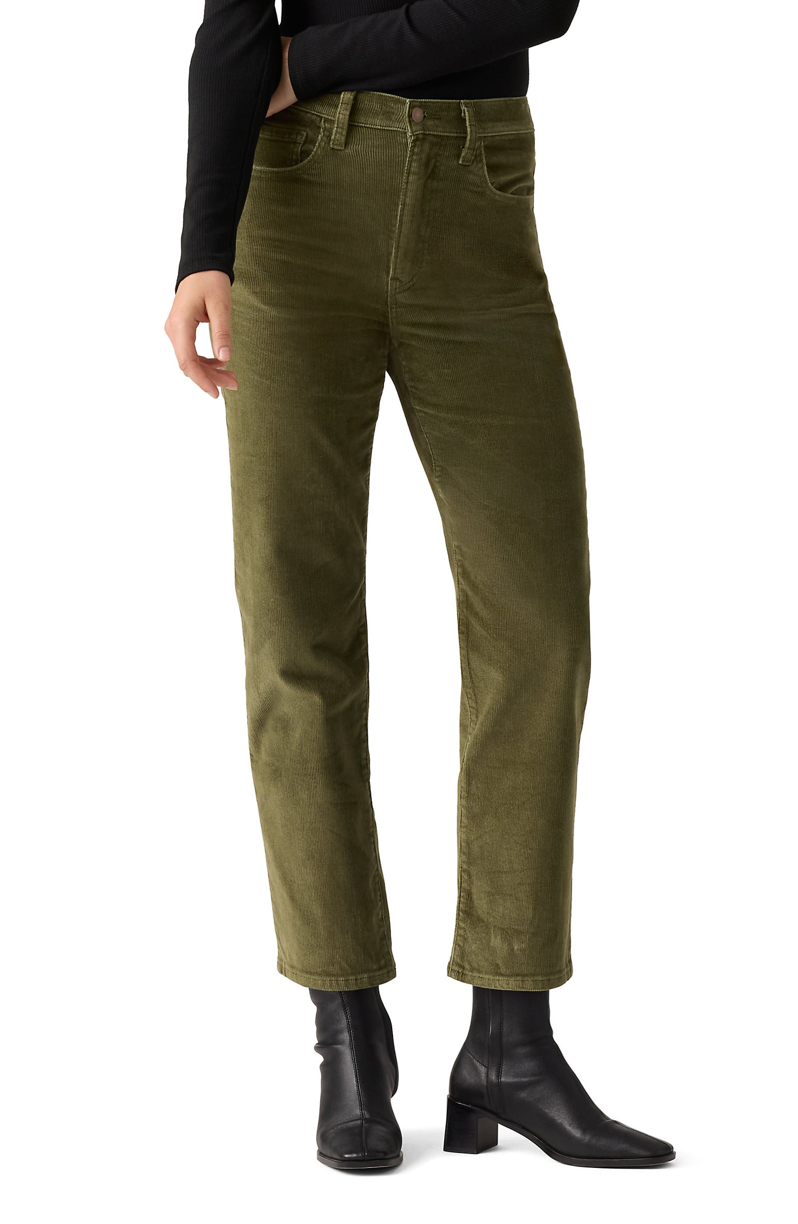 Levi's Ribcage High Waist Ankle Straight Leg Corduroy Jeans