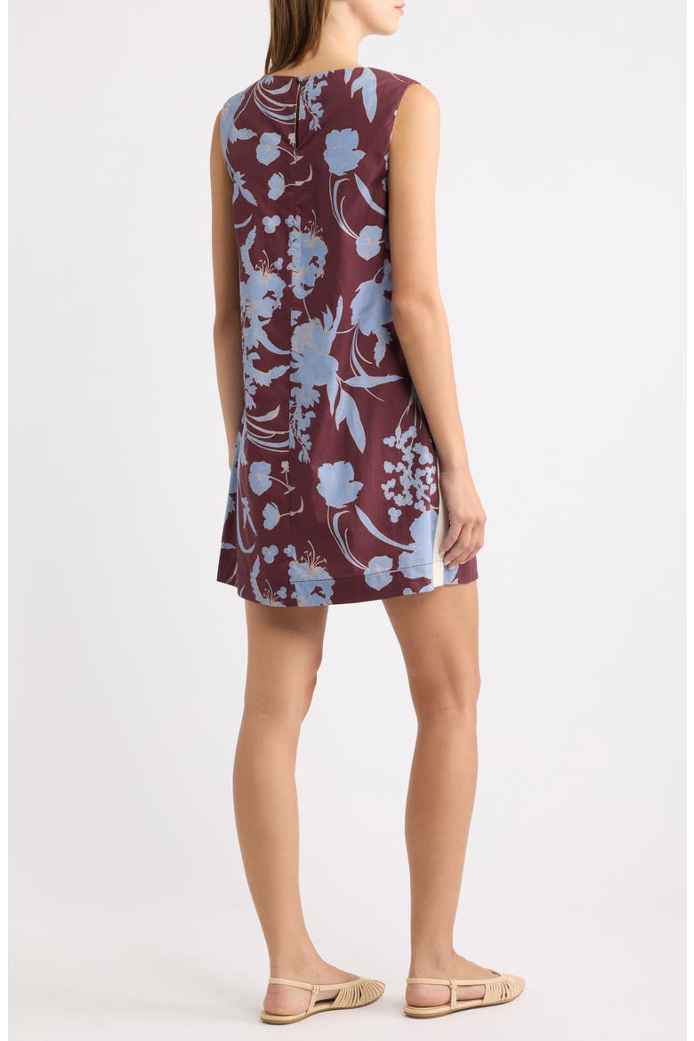 Elorna Sleeveless Minidress, Alternate, color, BURGUNDY FLORAL