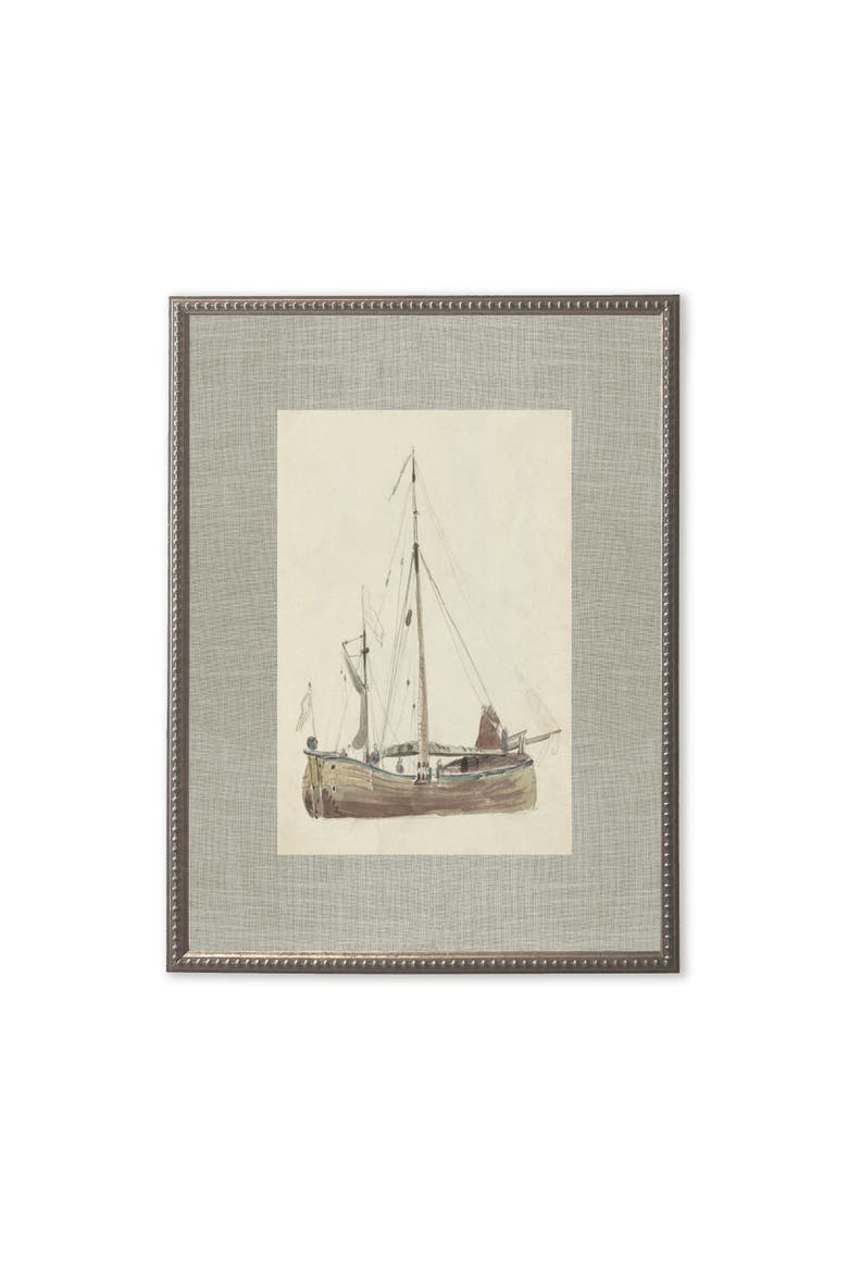 Sailboat Painting in Silver-Beaded Frame, Main, color, Multi