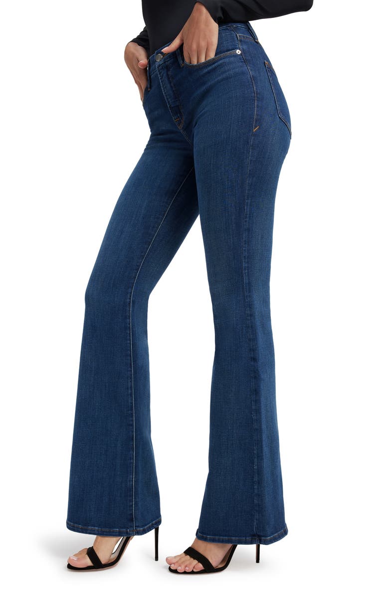 Good American Good Legs Flare Jeans, Alternate, color, Bb04