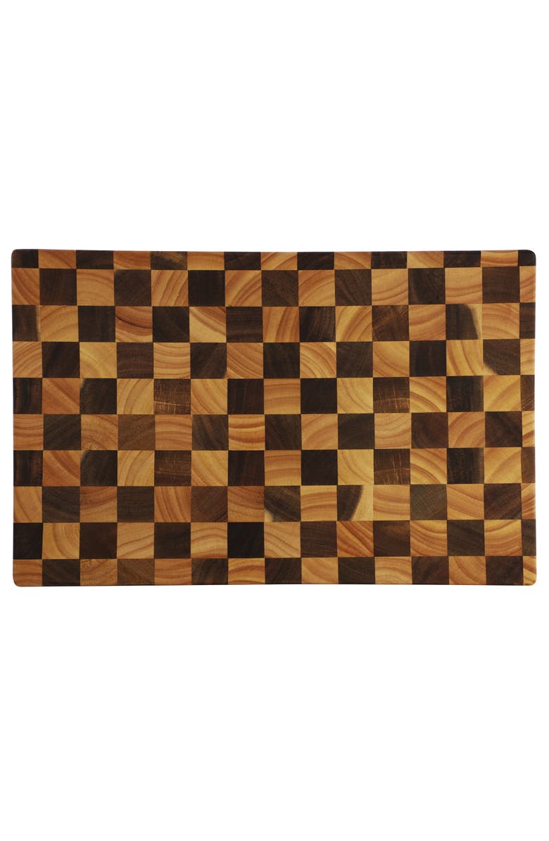 Megachef 16.5 x 10.5 Inch Acacia Wood and Rubber Wood Cutting Board, Alternate, color, Brown