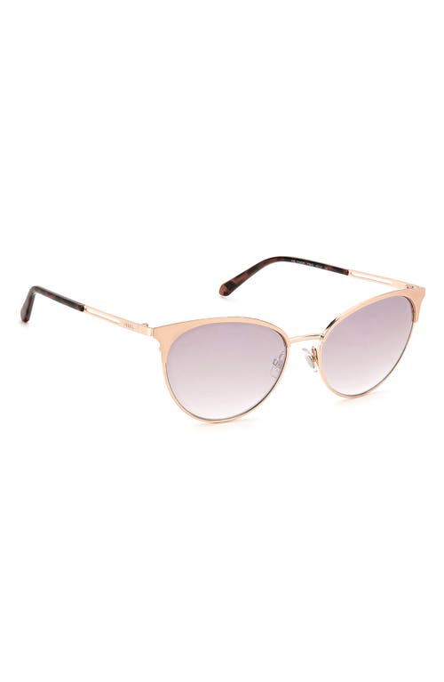 Fossil 55mm Gradient Cat Eye Sunglasses In Gold