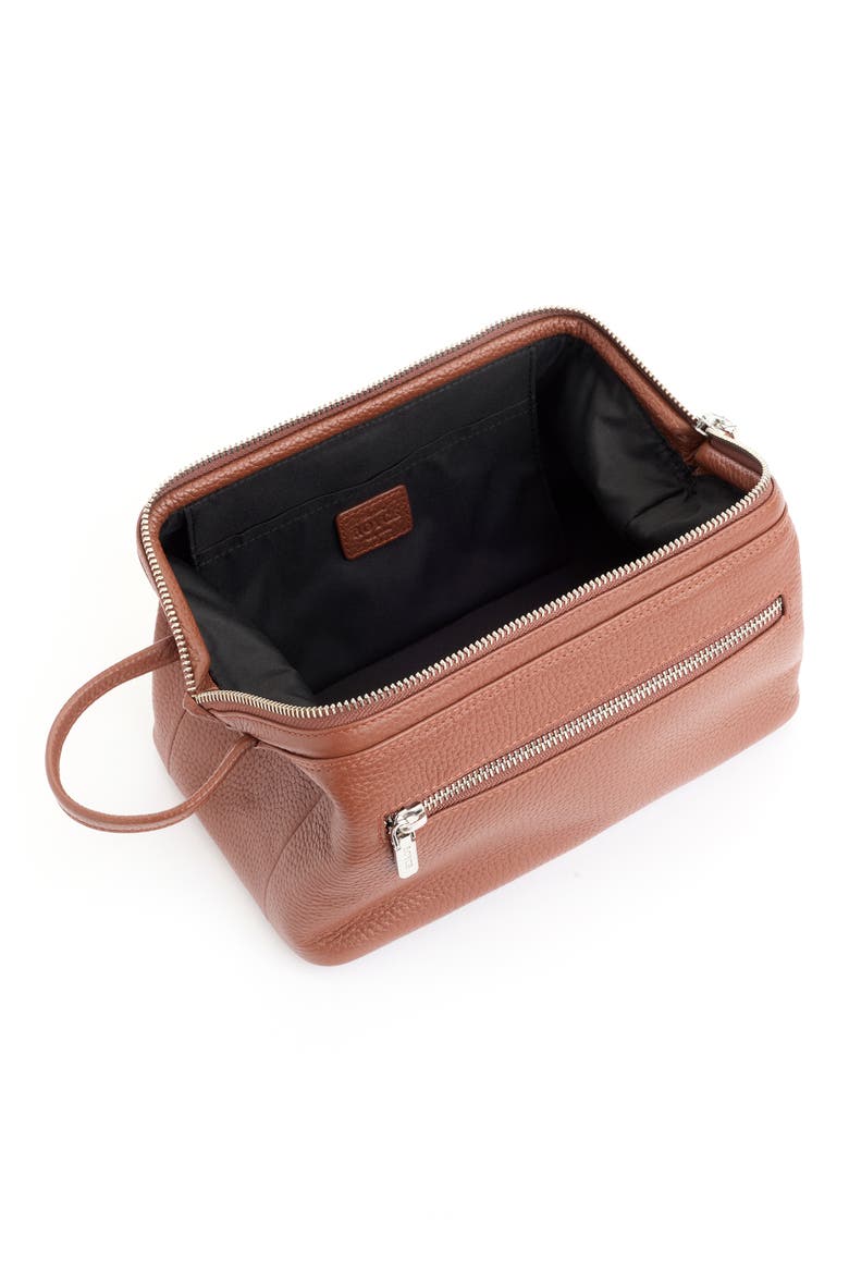 Leather Toiletry Bag, Alternate, color, TAN
