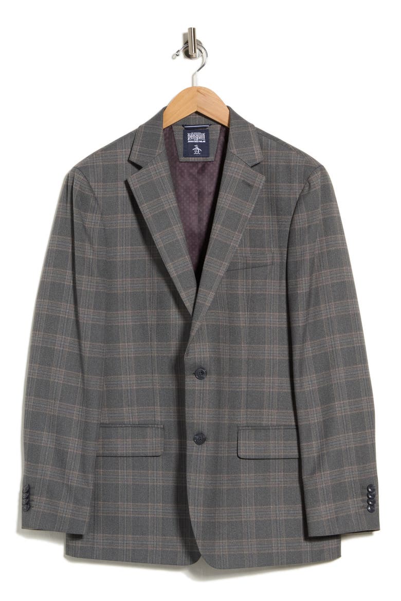 Plaid Two Button Sport Coat, Alternate, color, LIGHT GREEN PLAID