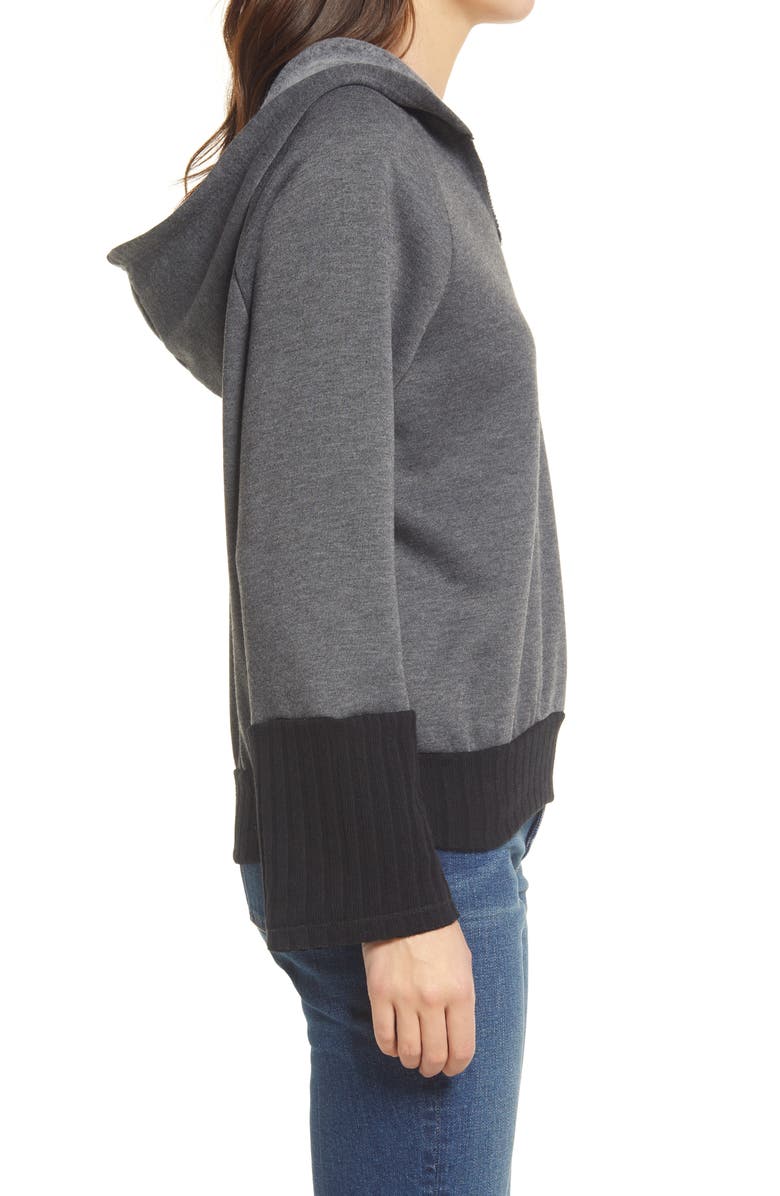 Treasure & Bond Rib Hoodie, Alternate, color, 