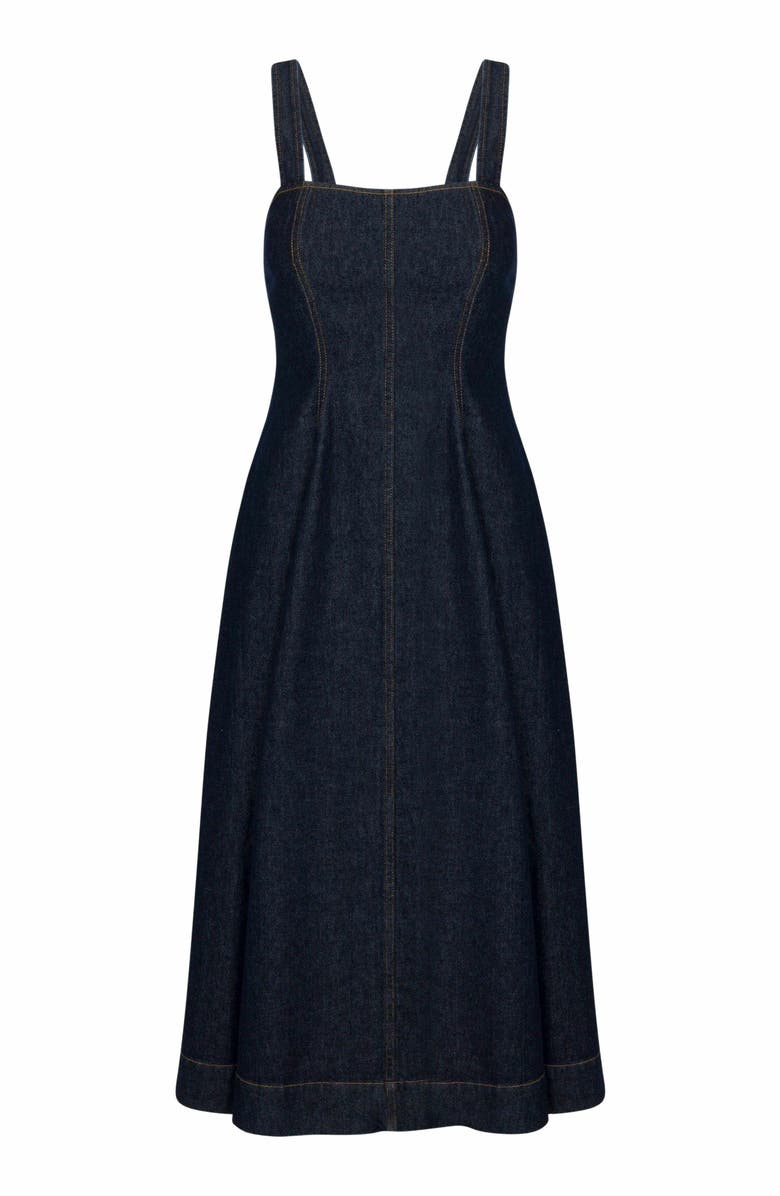 Rebecca Taylor Gabrielle Denim Dress, Alternate, color, Deep Sea Wash