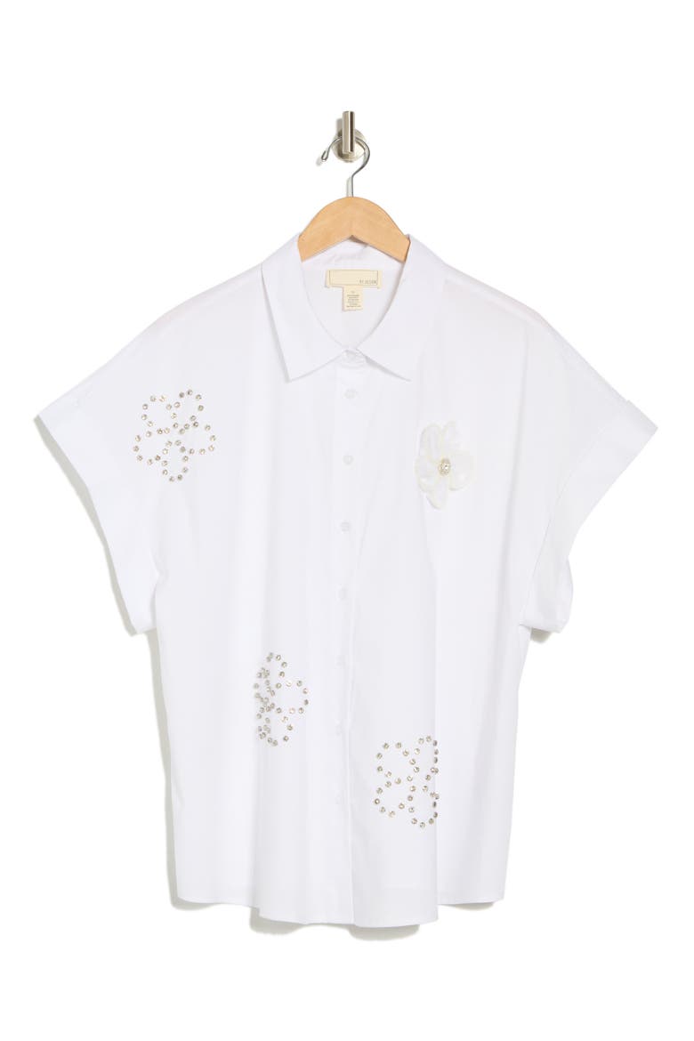 Gemma Button-Up Shirt, Alternate, color, WHITE