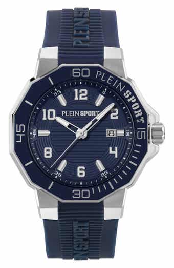 PLEIN SPORT Titan Silicone Band Watch, 44mm