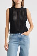 FRAME The Crochet Mercerized Cotton Tank