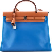 Pre-Owned Hermes Herbag Zip Berline Vache Canvas and Leather 31