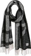 TOTEME Monogram Jacquard Alpaca Blend Fringe Scarf