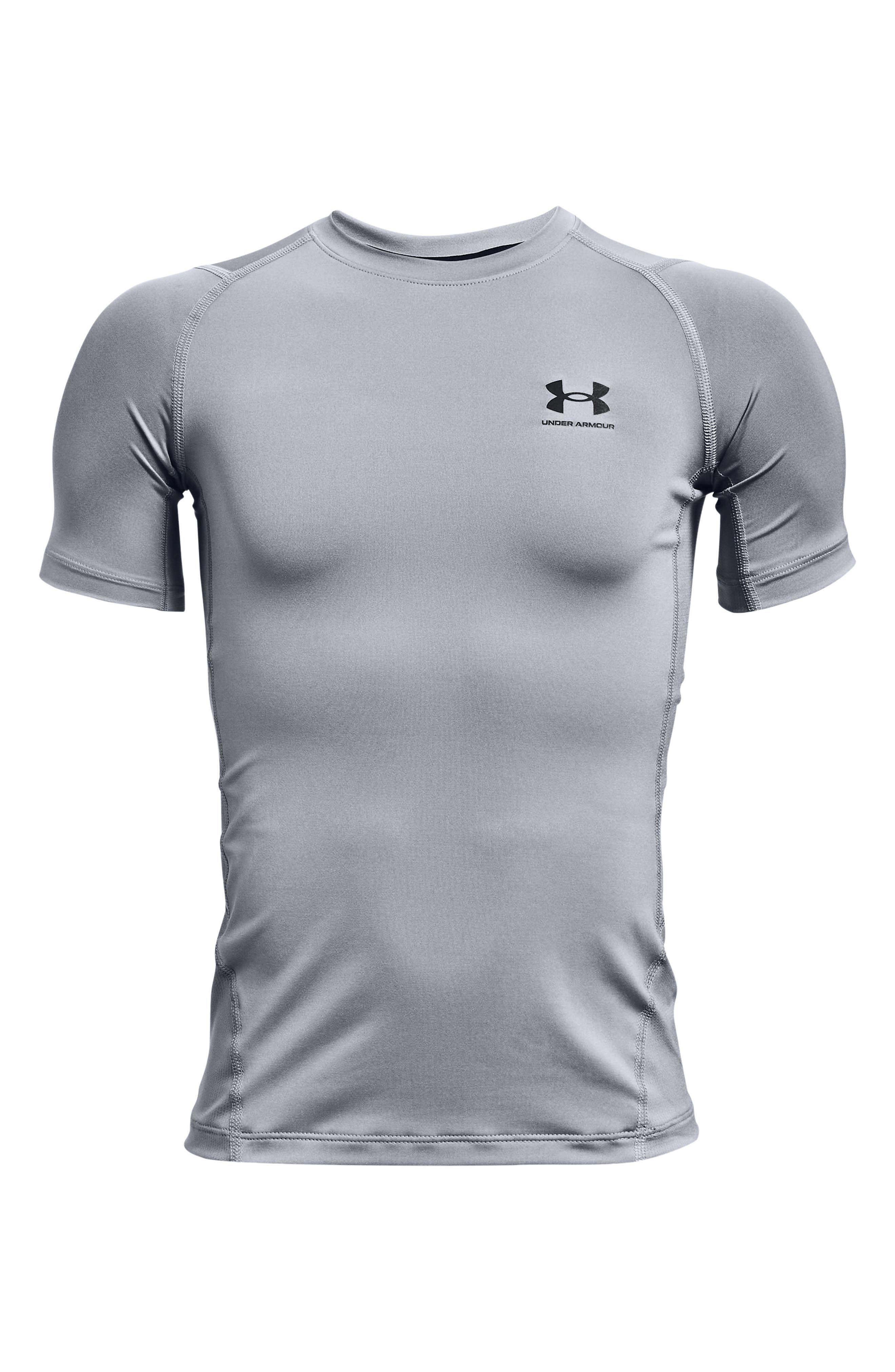 Under Armour Kids' Ua Heatgear® Graphic Tee In Gray