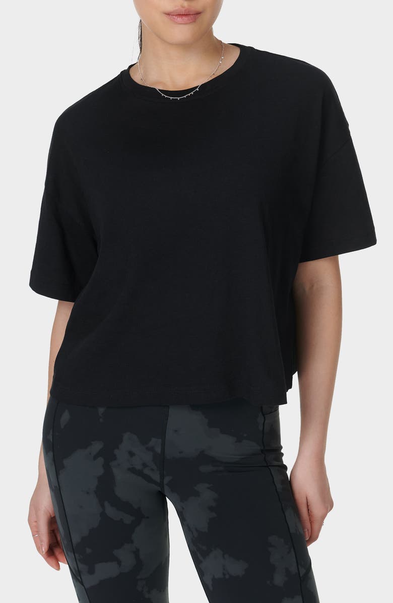 Sweaty Betty Essential Crewneck T-Shirt, Main, color, Black