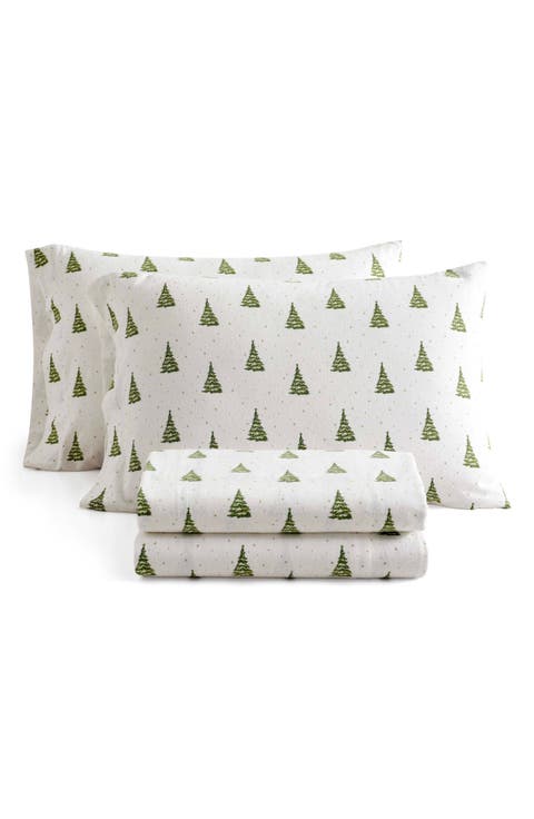 Chickadee Pines Cotton Flannel Sheet Set
