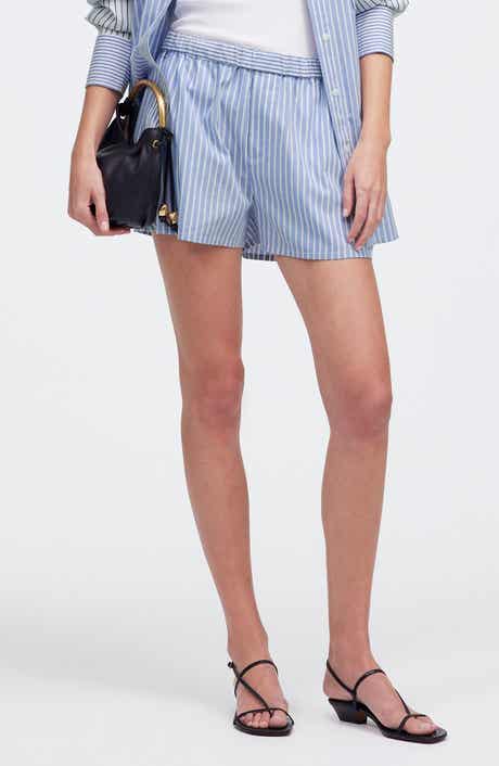 Madewell Stripe Poplin Pull-On Shorts