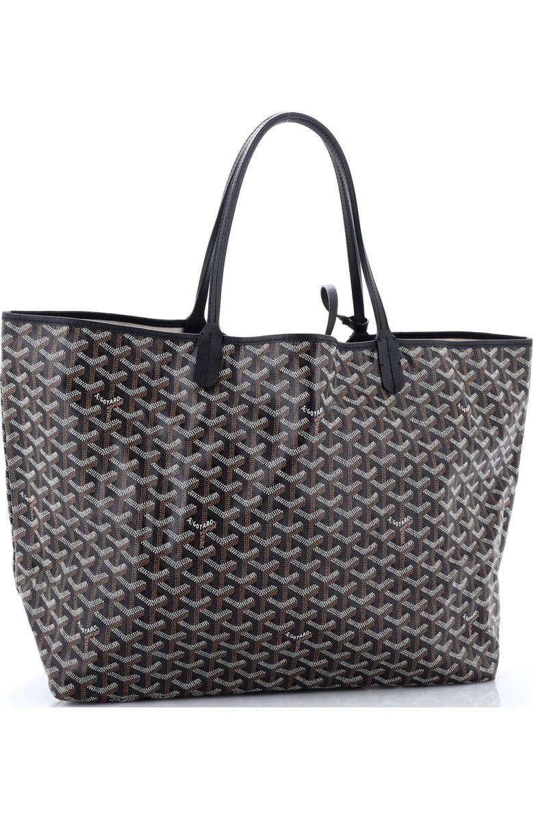 Pre-Owned Goyard Saint Louis Tote Coated Canvas GM, Alternate, color, Black