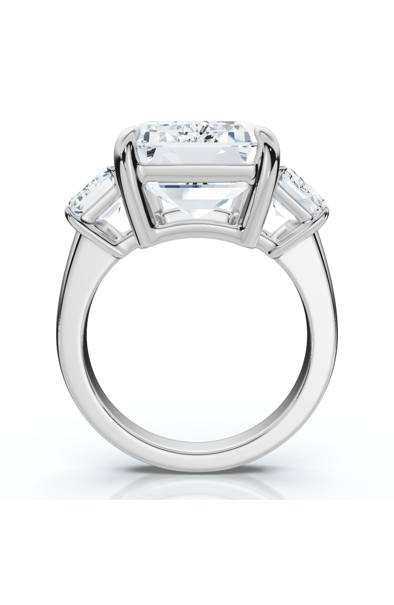 Bliss Diamond Certified 12Ct Emerald Cut Three Stone Diamond Engagement Ring Lab Grown, Alternate, color, 14K White Gold