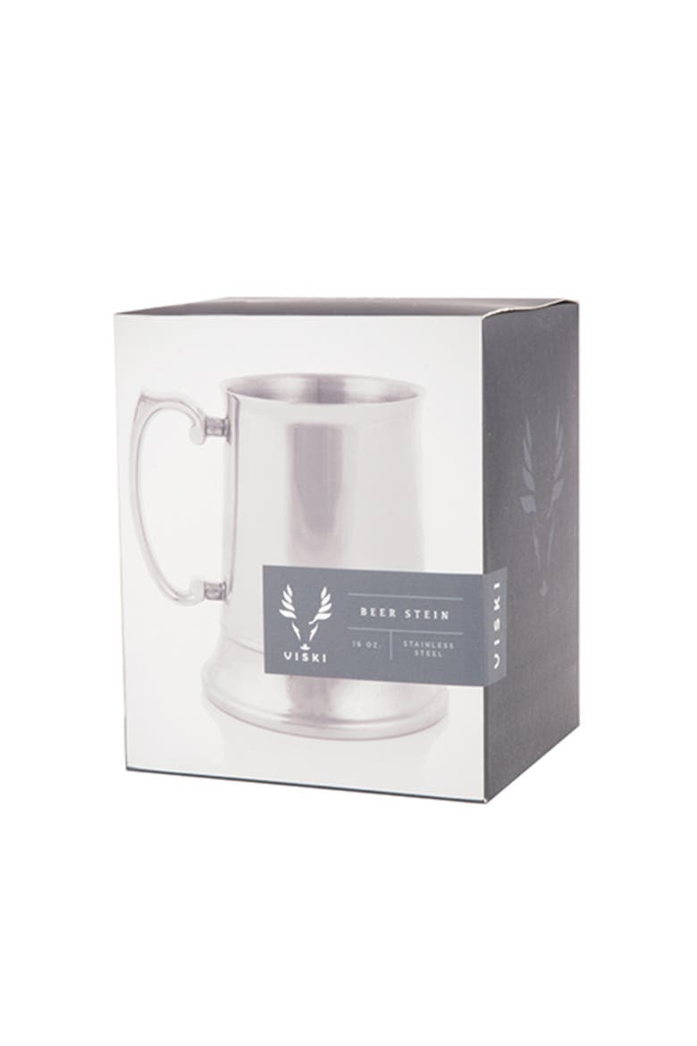 Beer Stein in Stainless Steel, Alternate, color, Silver