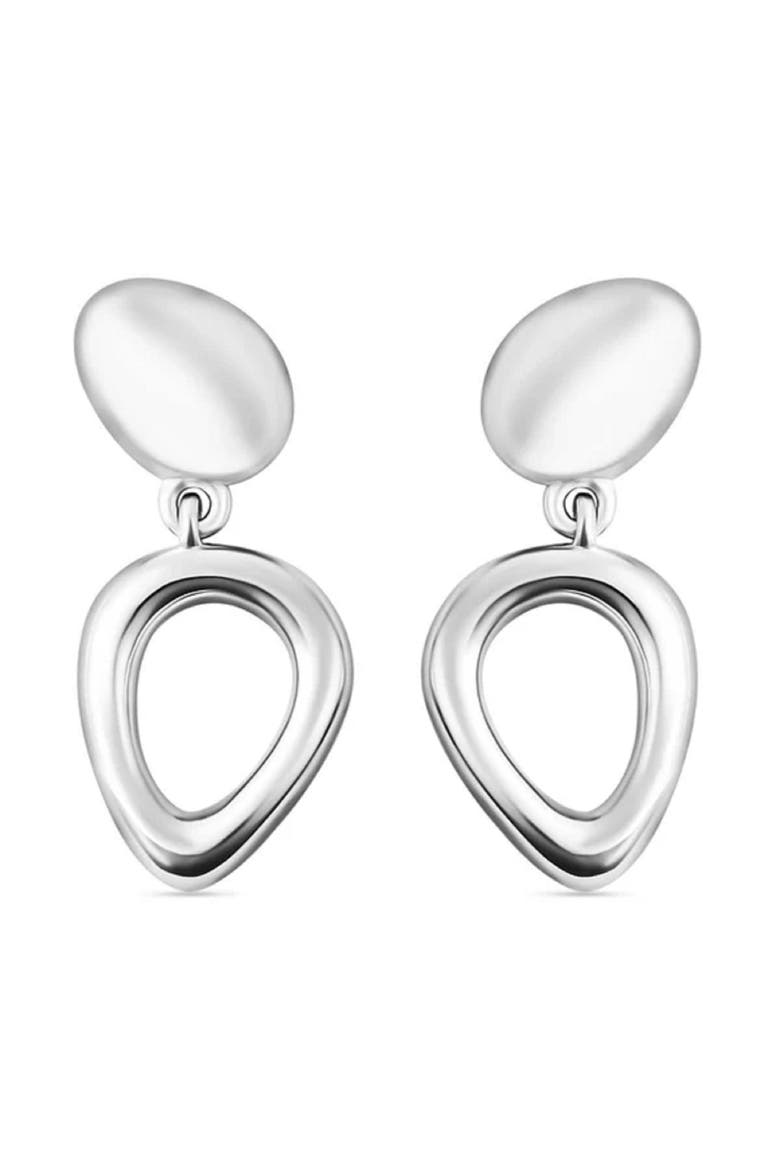 Volcan Stud Drop Earrings, Main, color, Sterling Silver