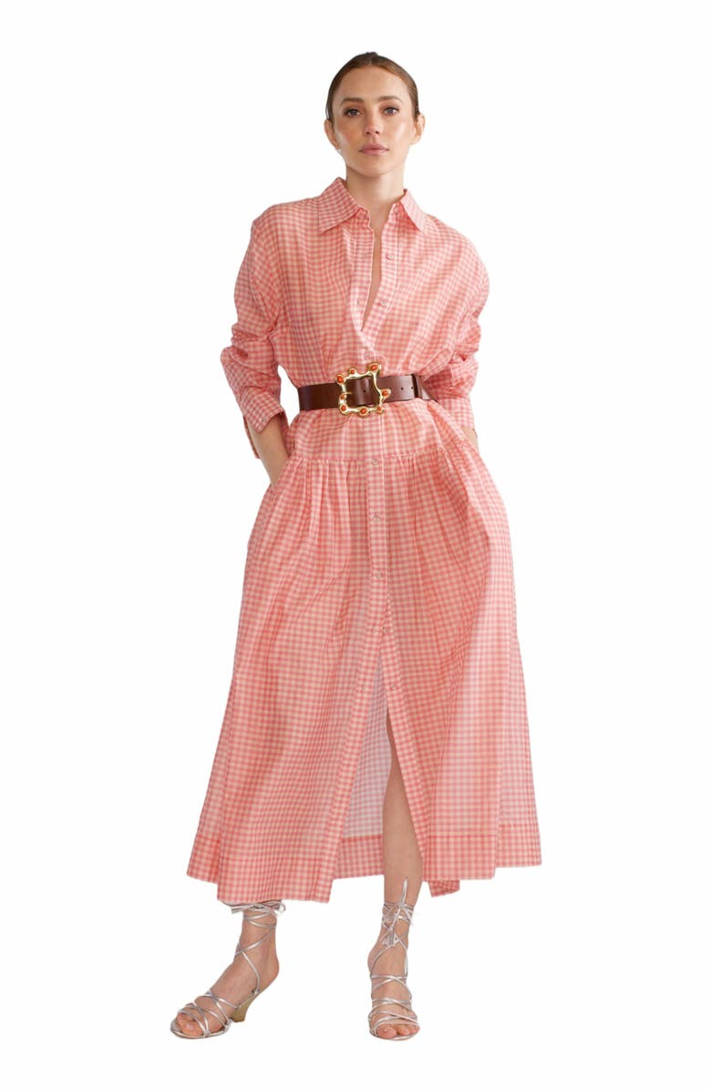 Cynthia Rowley Geneva Silk Cotton Shirt Dress, Main, color, 