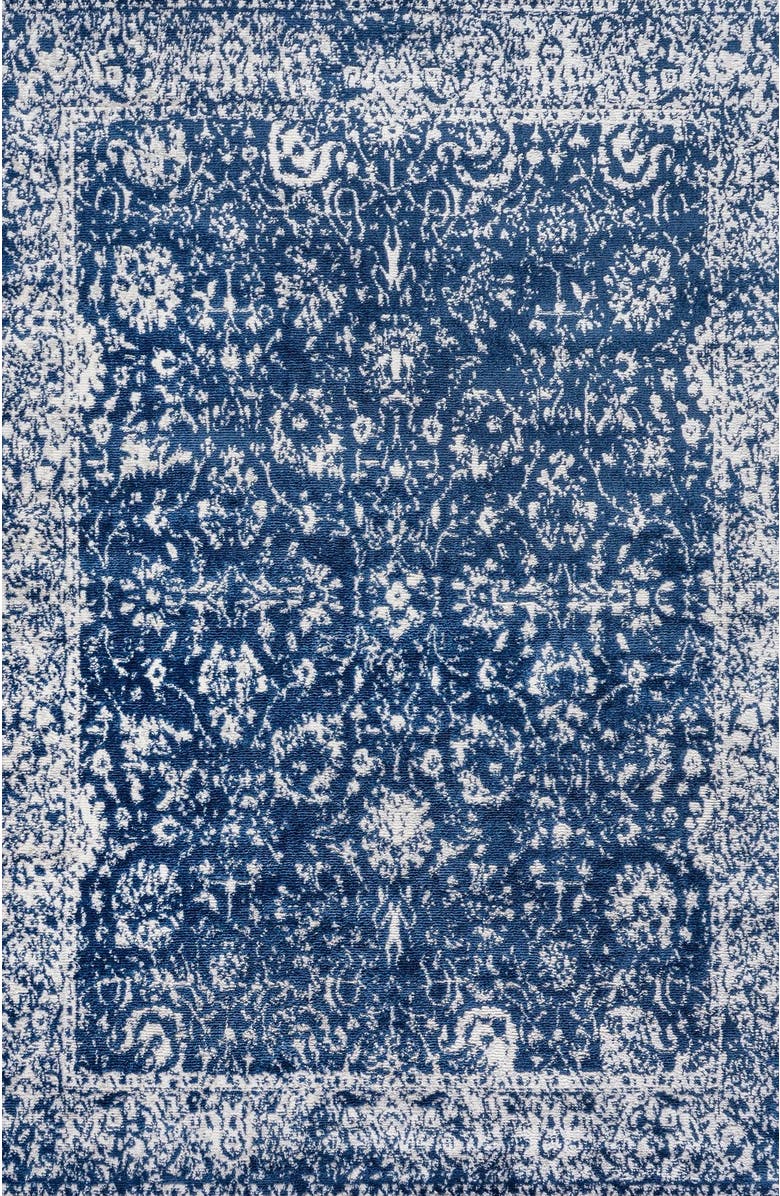 JONATHAN Y Soleiman Modern Persian Area Rug, Alternate, color, Navy