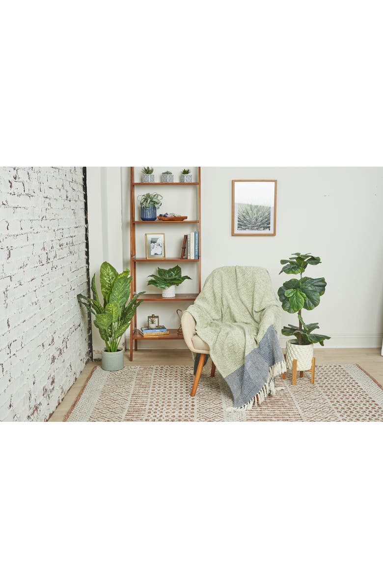 carol & frank Jason 50" x 60" Throw Blanket, Alternate, color, Green