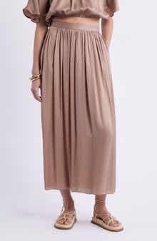 Nordstrom Gathered Midi Skirt