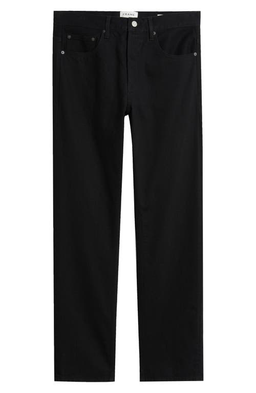 Frame Modern Slim Straight-leg Woven Trousers In Black