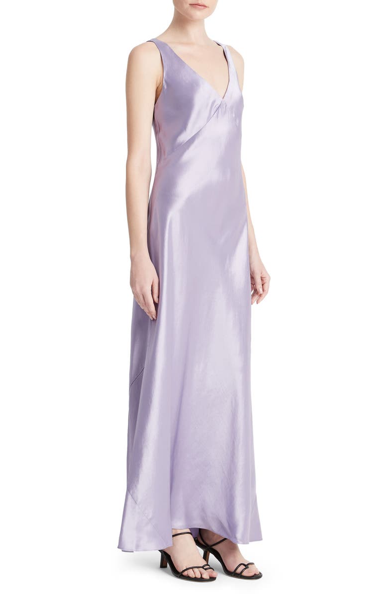 Vince Satin Maxi Slipdress, Alternate, color, Wisteria