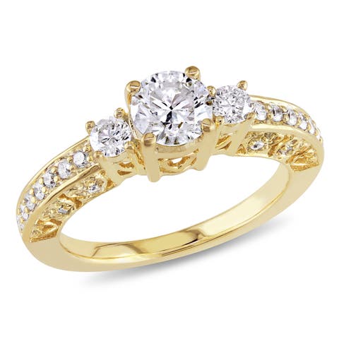 Diamond 3-Stone Ring 10k Gold
