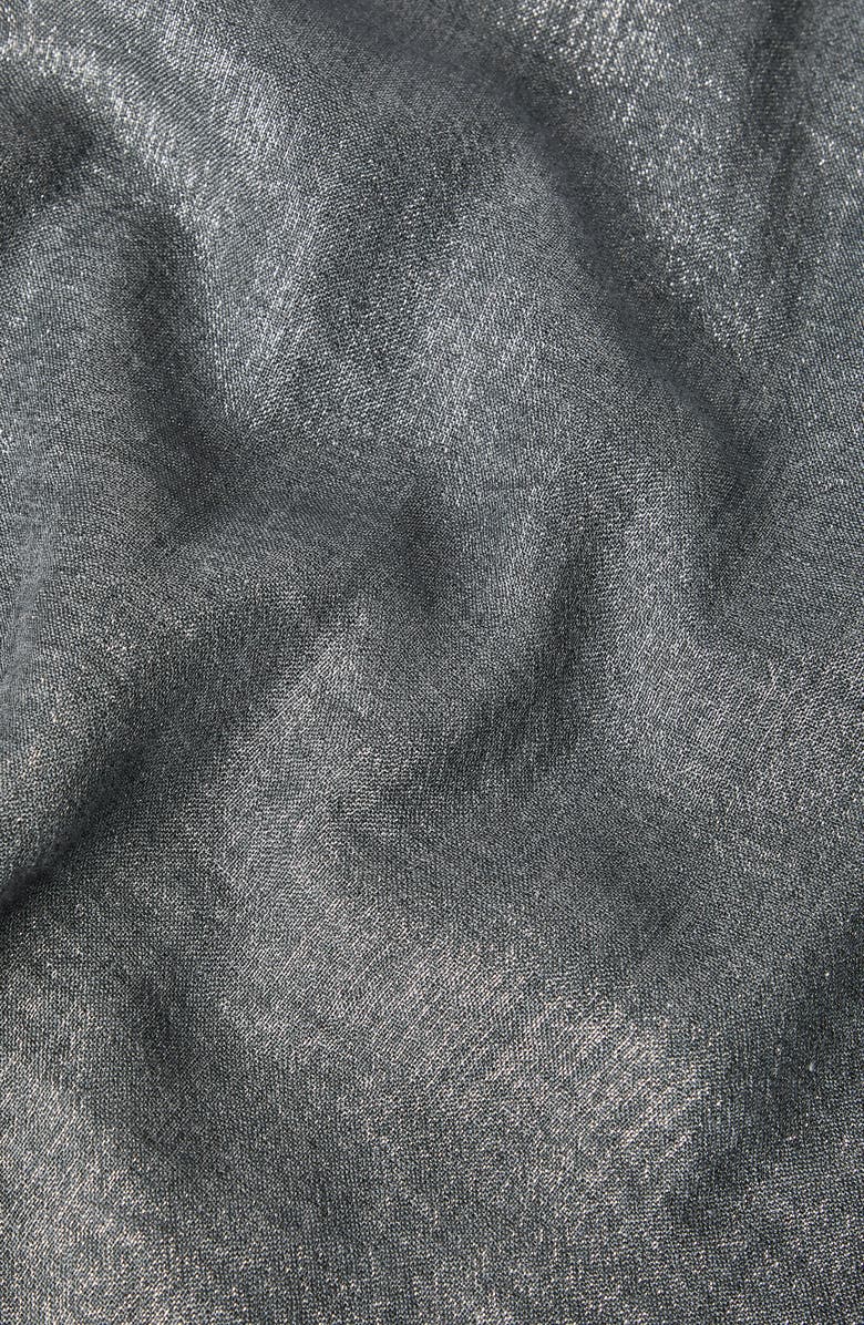 Brunello Cucinelli Sparkling scarf, Alternate, color, Anthracite