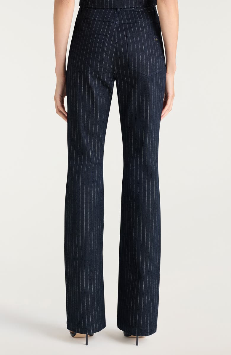 Cinq à Sept Shaile Metallic Pinstripe Pants, Alternate, color, Indigo/ Silver