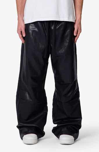 Ultra Baggy Faux Leather Sweatpants