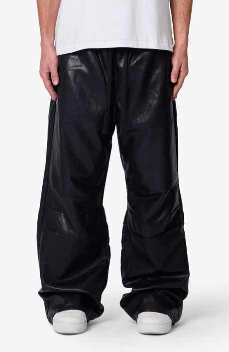 Ultra Baggy Faux Leather Sweatpants