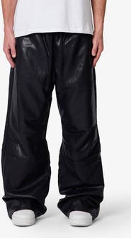 mnml Ultra Baggy Faux Leather Sweatpants