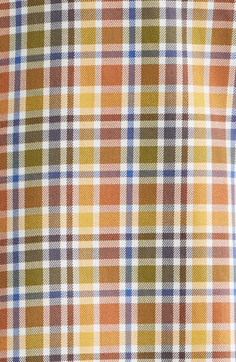 Scott Barber Canclini Regular Fit Plaid Cotton Button-Up Shirt, Alternate, color, Auburn