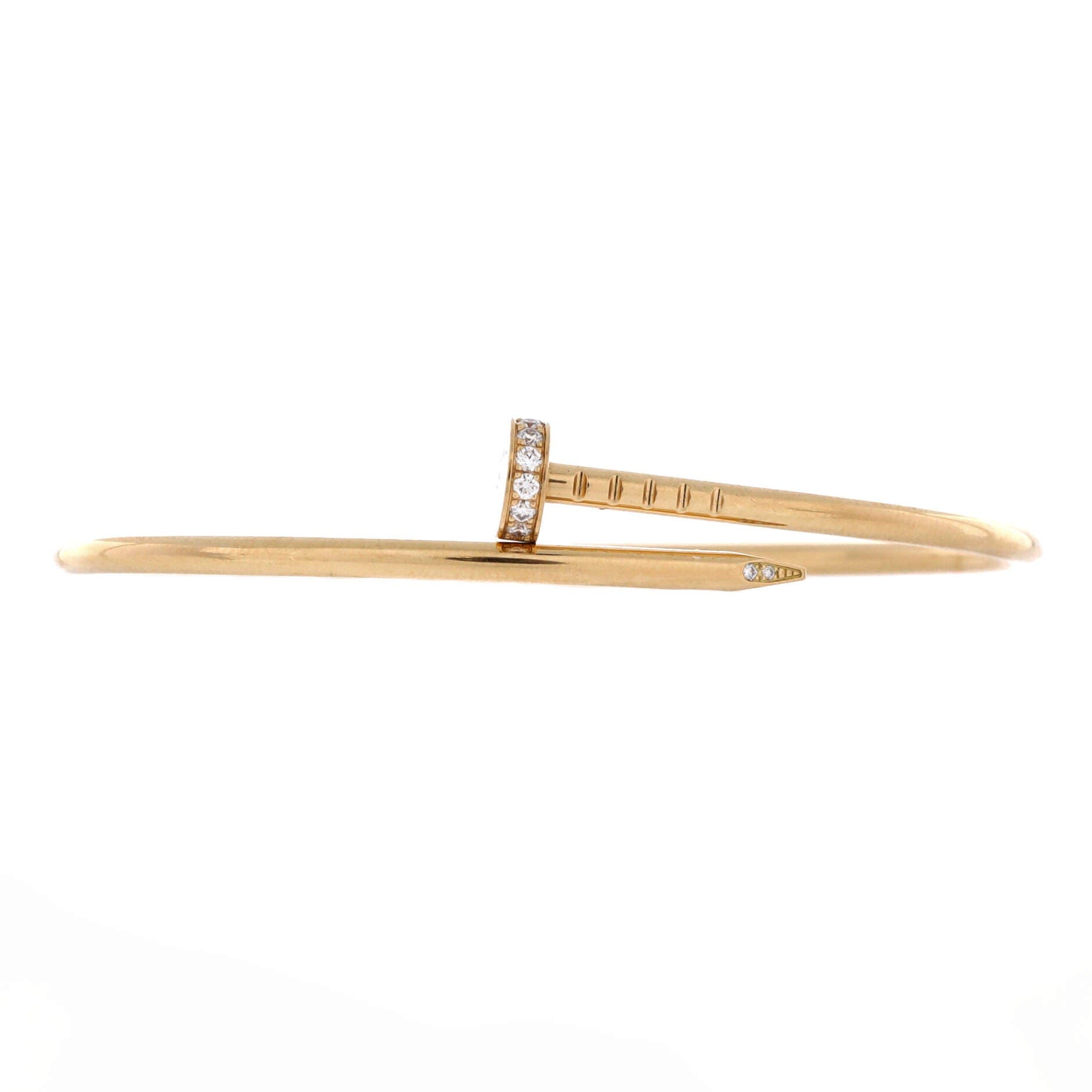 Juste un Clou Bracelet 18K Yellow Gold with Diamonds Small, Main, color, Metallic Gold
