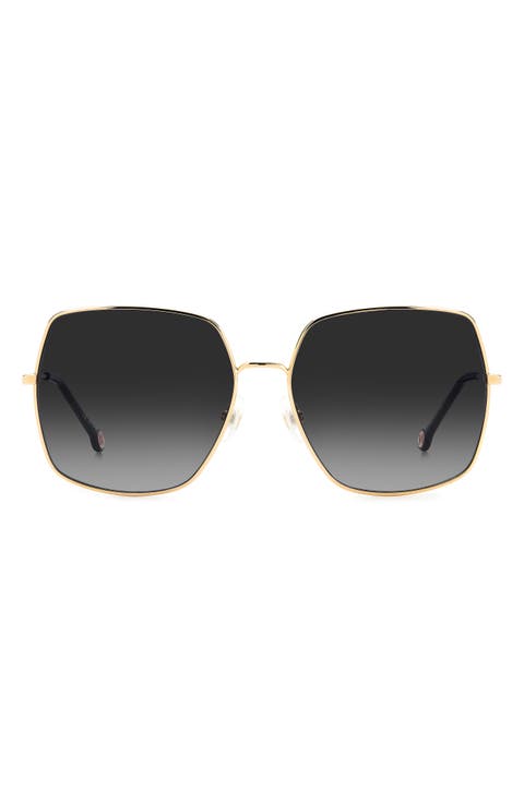 60mm Gradient Square Sunglasses